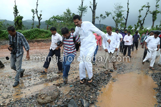 MP Nalin Kumar Kateel inspects Shiradi Ghat road works 3